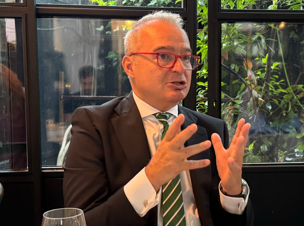 Albert Triola, director general de Oracle en España, durante un encuentro con la prensa